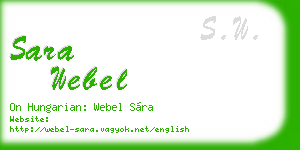 sara webel business card